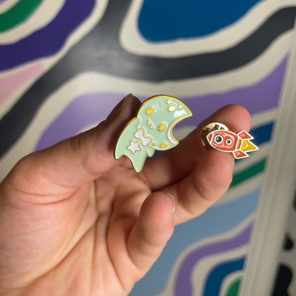 Set Of Two Enamel Pins